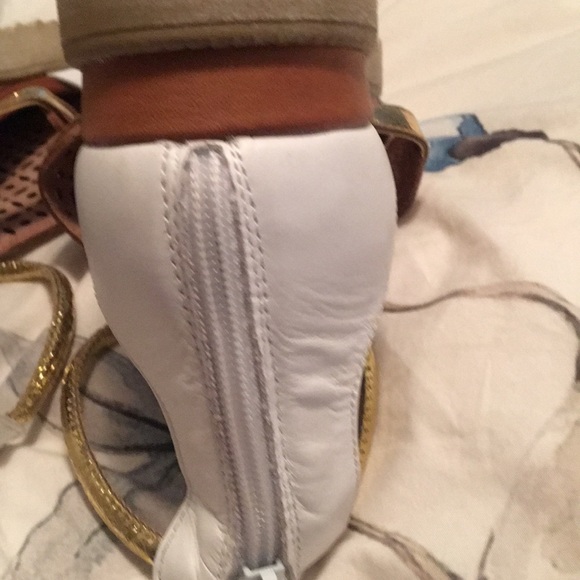 Brown & White Sandals size 11 wedges - Picture 4 of 7